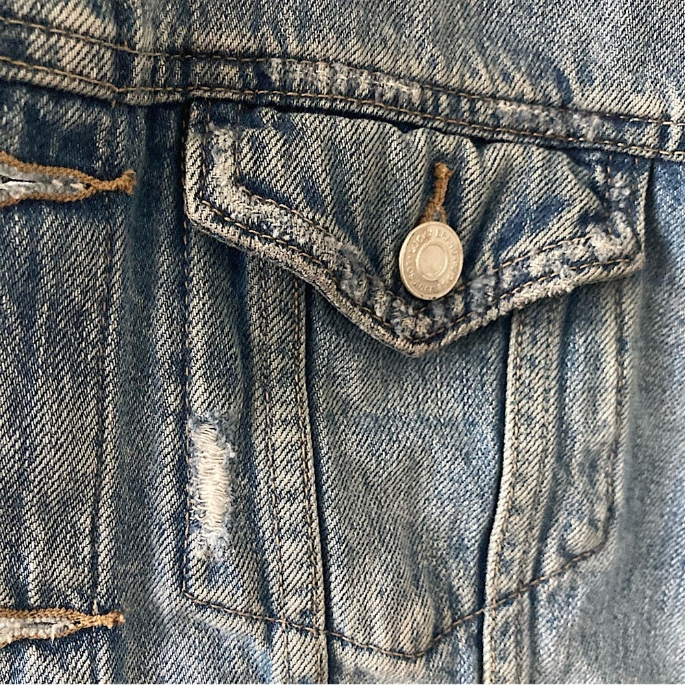 Lucky Brand Tomboy trucker denim jean jacket coat iconic American aesthetic must - Picture 5 of 6